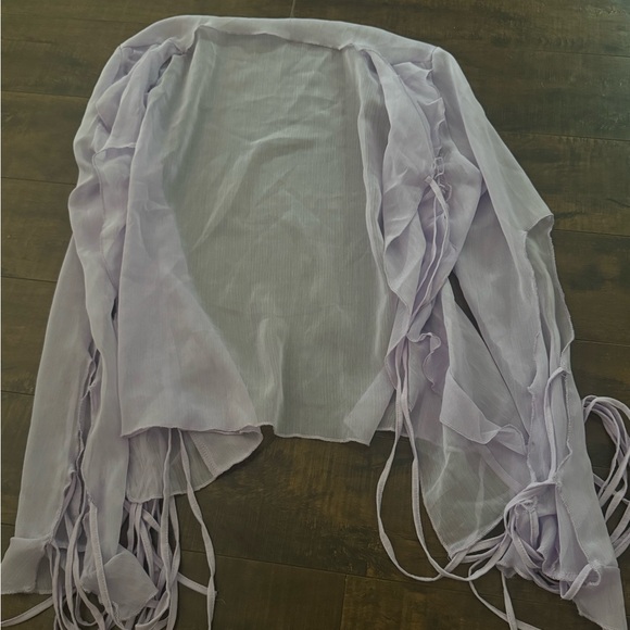 Lacy tie top. Never worn - Picture 1 of 2